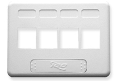 ICC: IC107FN4WH White 4 Port NEMA Keystone Furniture Faceplate