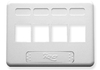 ICC IC107FN4WH White 4 Port NEMA Keystone Furniture Faceplate 