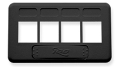ICC: IC107FT4BK Black 4 Port TIA Keystone Furniture Faceplate
