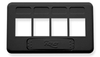 ICC IC107FT4BK Black 4 Port TIA Keystone Furniture Faceplate 