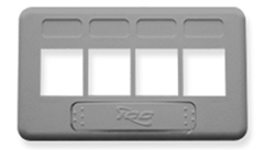 ICC: IC107FT4GY Gray 4 Port TIA Keystone Furniture Faceplate