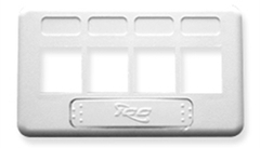 ICC: IC107FT4WH White 4 Port TIA Keystone Furniture Faceplate
