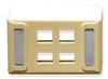 ICC IC108UF4IV Ivory Universal 4 Port Keystone Furniture Faceplate 