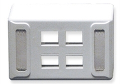 ICC: IC108UF4WH White Universal 4 Port Keystone Furniture Faceplate