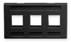 ICC IC107FM3BK Black 3 Port TIA Keystone Furniture Faceplate 