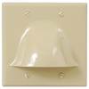ICC Cabling Products IC640BDSIV Ivory Double Gang Bulk Nose Cable Plate  