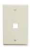 ICC IC107F01AL Almond Single Gang 1 Port Keystone Wall Plate