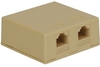 ICC IC625S52IV Ivory 8P8C Dual Cat5e Surface Mount Jack   