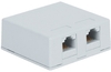 ICC IC625S52WH White 8P8C Dual Cat5e Surface Mount Jack   