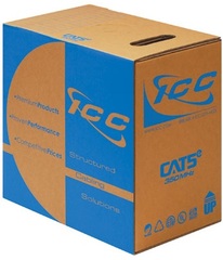 ICC: ICCABP5EGY Cat5e 350 MHz Plenum Rated Cable 1000ft Gray   