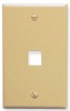 ICC IC107F01IV Ivory Single Gang 1 Port Keystone Wall Plate