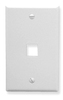 ICC IC107F01WH White Single Gang 1 Port Keystone Wall Plate