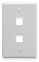 ICC Cabling Products: IC107F02WH 2 Port Keystone Wall Plate