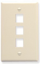 ICC Cabling Products: IC107F03AL 3 Port Keystone Wall Plate