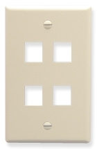 ICC Cabling Products: IC107F04AL 4 Port Keystone Wall Plate
