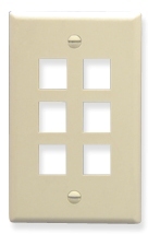 ICC Cabling Products: IC107F06AL 6 Port Keystone Wall Plate