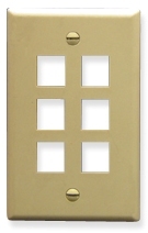 ICC Cabling Products: IC107F06IV 6 Port Keystone Wall Plate