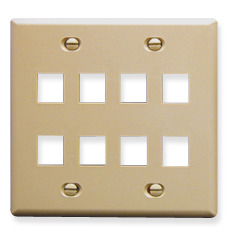ICC Cabling Products: IC107FD8IV 8 Port Keystone Wall Plate