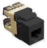 ICC IC1076F0BK High Density Voice RJ11 Keystone Jack Black