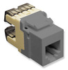 ICC IC1076F0GY High Density Voice RJ11 Keystone Jack Gray