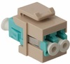 ICC IC107LCGIV Ivory OM3 Duplex LC Fiber Optic Module 