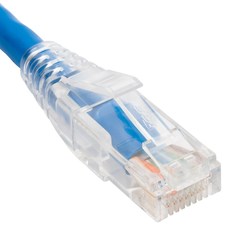 ICC ICPCSM10BL Cat5e Clear Boot Patch Cord 10ft Blue 25 Pack 