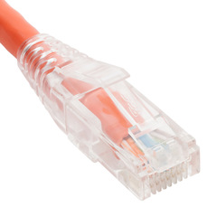 Buy the ICC ICPCST01OR 1ft Orange Cat6 Clear Boot Patch Cord today!  Choose Cabling Plus for all your patch cord needs! 