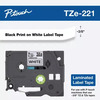 BRO-TZe221- 9mm (0.35") Black on White tape for P-Touch 8m (26.2 ft)