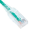 ICC-ICPCSH01GN- ICC CAT6 Slim Clear Boot Patch Cord 1ft Green