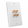 VAN-28147W - Decora 4 Speaker Binding Post Wallplate White