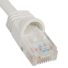3 FT ICC CAT5e Molded Boot Patch Cord White 