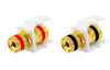 KSBP-BRPAIR-WH Gold-Plated Speaker Biding Post Module White