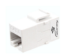 6KSCWH1 Cat6 Keystone Style RJ-45, Feed-through Couplers White 1PC
