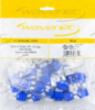 HD-6EKSJBL-25PK WAVENET CAT6 SDJ Series 180-Degree Style Keystone Jacks, Blue