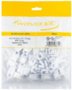 HD-6EKSJWH-25PK WAVENET CAT6 SDJ Series 180-Degree Style Keystone Jacks, White