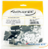 HD-6EKSJBK-25PK WAVENET CAT6 SDJ Series 180-Degree Style Keystone Jacks, Black