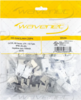 HD-6AKSJWH-25PK WAVENET CAT6 SDJ Series 180-Degree Style Keystone Jacks, White