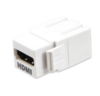 WHDMI-WH WAVENET HDMI Keystone Style Snap-In Feed-through Coupler