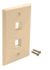 FP02PIV Port Single Gang Flush Style Faceplate  Ivory