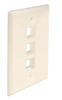 FP03PLA Port Single Gang Flush Style Faceplate Almond