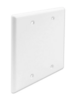 FP00DGWH Blank Double Gang Flush Style Faceplate White