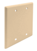 FP00DGIV Blank Double Gang Flush Style Faceplate Ivory