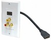 526-115WH Composite Cable and HDMI Wall Plate with Pigtail