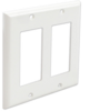 DWP2G-WH Double-Gang Decora Style Faceplates, White