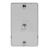IC630DB6WH-ICC Single-Gang Telephone Wall Plate, 6P6C Voice Jack with Screw-Down Terminals, White