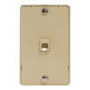 IC630DB6IV -ICC Single-Gang Telephone Wall Plate, 6P6C Voice Jack with Screw-Down Terminals, Ivory