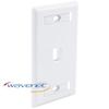 FPW1PWH 1-Port Single-Gang Flush Style with ID Windows Faceplates White