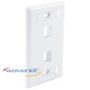 FPW2PWH 2-Ports Single-Gang Flush Style with ID Windows Faceplates White