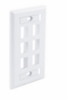 FPW6PWH 6-Ports Single-Gang Flush Style with ID Windows Faceplates White