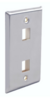 SSFP-02P 2 Ports Single- Gnag & Double Gang Stainless Steel Faceplate